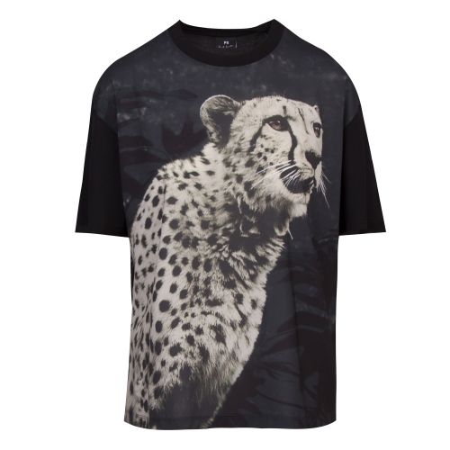 Womens Black Cheetah Photo Print S/s T Shirt 43285 by PS Paul Smith from Hurleys