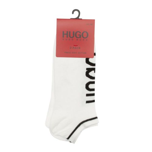 Mens White 2 Pack Trainer Socks 83493 by HUGO from Hurleys