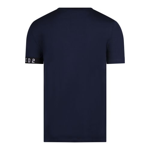 DSQUARED2 T Shirt Mens Navy/White Band Technicolour S/s T Shirt 