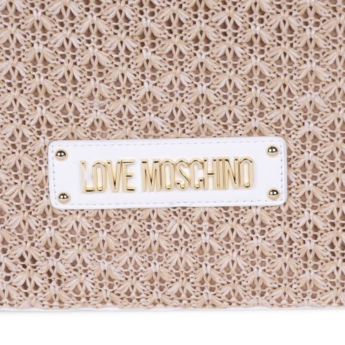 Love Moschino Bag Womens Natural/White Raffia Shopper Bag