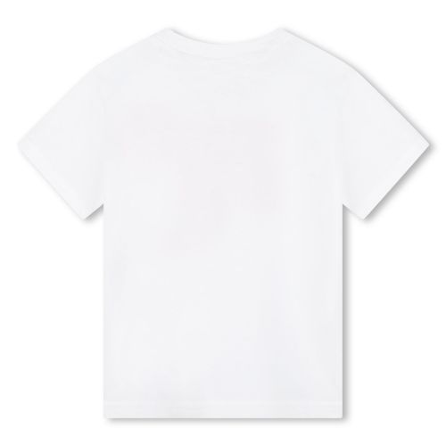 HUGO T Shirt Boys White Logo Patch S/s T Shirt