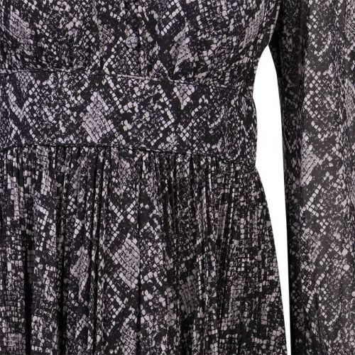 Womens Black Soft Python Pleated Midi Dress 101371 by Michael Kors from Hurleys