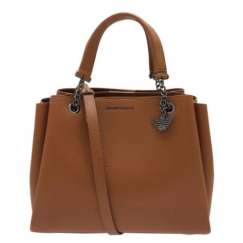 Womens Brown Pebble Small Tote Bag 55409 by Emporio Armani from Hurleys