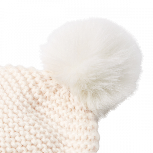 Katie Loxton Hat Girls Eggshell Knitted Baby Hat
