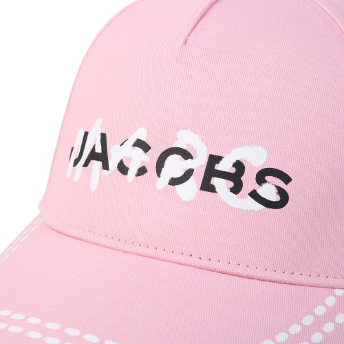 Marc Jacobs Cap Girls Washed Pink Graffiti Logo Cap