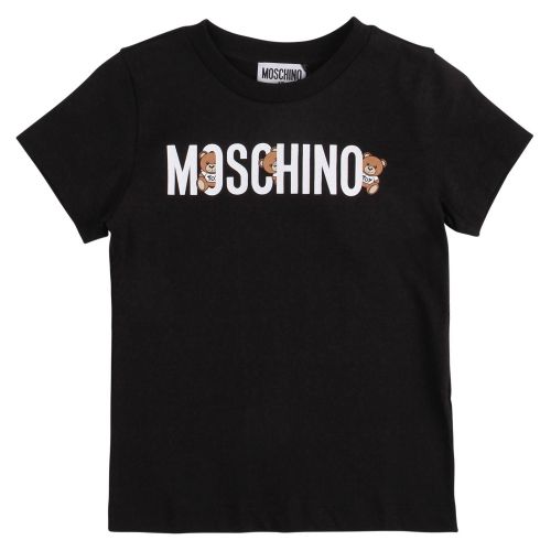 Boys Black Hidden Toy Logo S/s T Shirt 58391 by Moschino from Hurleys
