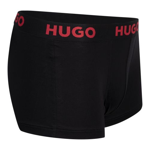 HUGO Trunks Mens Black Trunk Nebula Triplet Pack 