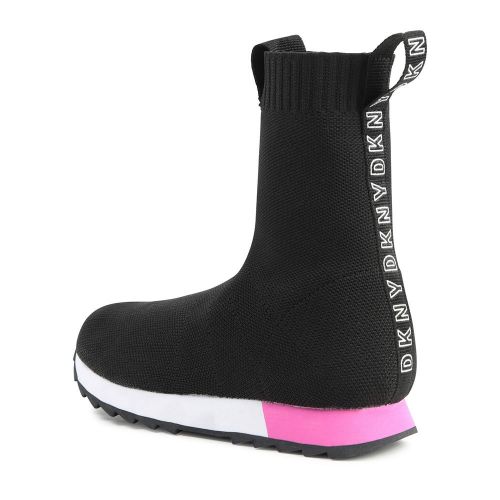 Girls Black Sock Knit Booties (29-38) 79170 by DKNY from Hurleys