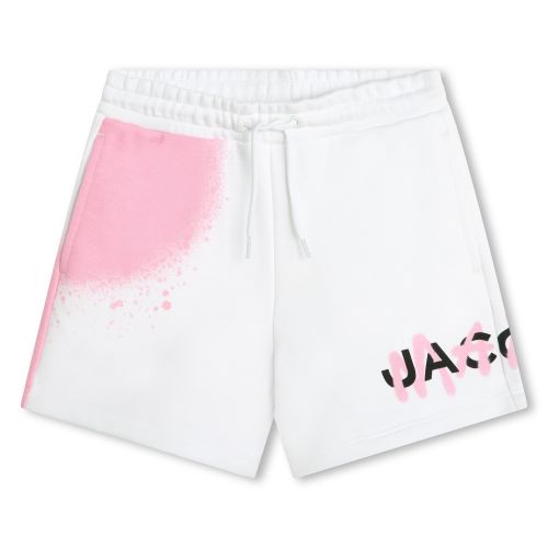 Girls White Graffiti Logo Shorts 135185 by Marc Jacobs from Hurleys