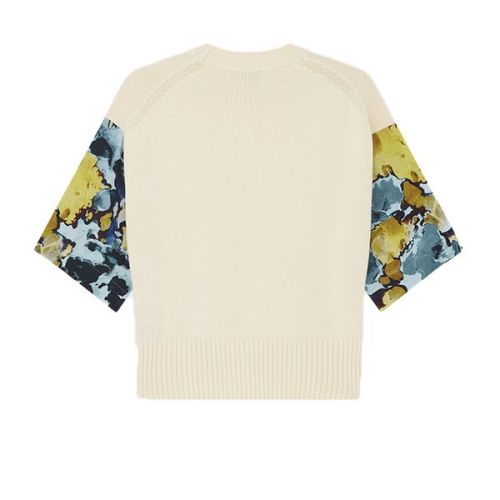 PS Paul Smith Top Womens Off White Contrast Sleeve Knit | Hurleys