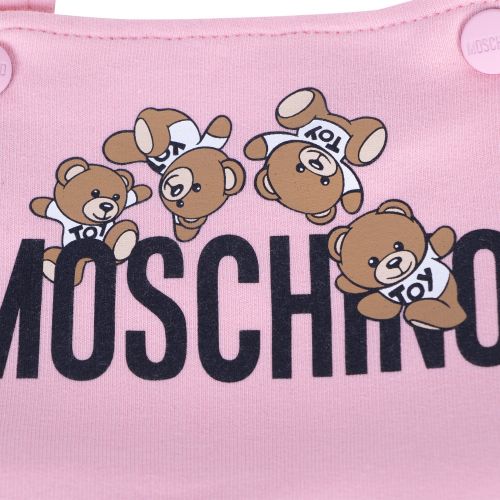 Moschino T Shirt + Dungarees Set Baby Girls Sugar Rose Toy T + Dungarees Set