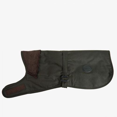 Olive Wax Dog Coat 111370 by Barbour from Hurleys