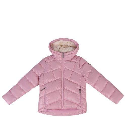 Girls Candy Pink Valle Quilt Jacket 132336 by Barbour from Hurleys