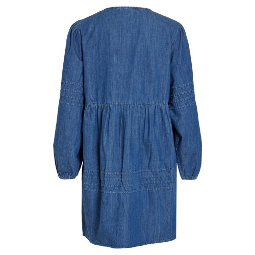 Vila Dress Womens Medium Blue Virowie Denim Short Dress
