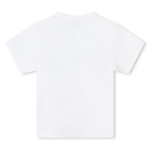 BOSS T Shirt Baby White/Brown Logo S/s T Shirt 