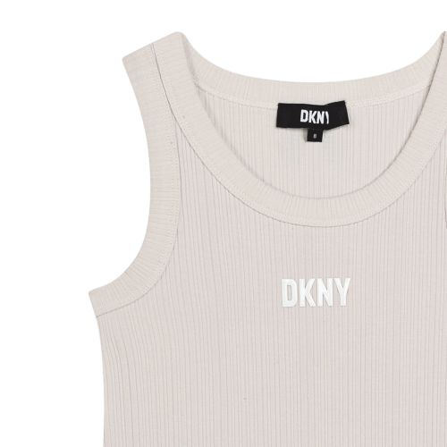 DKNY Tank Top Girls Off White Ribbed Tank Top