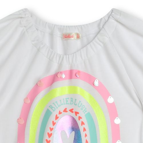 Girls White Rainbow Net Skirt Dress 134463 by Billieblush from Hurleys