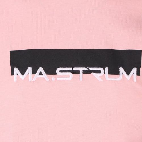 MA.STRUM T Shirt Mens Mud Pink Block Print S/s T Shirt