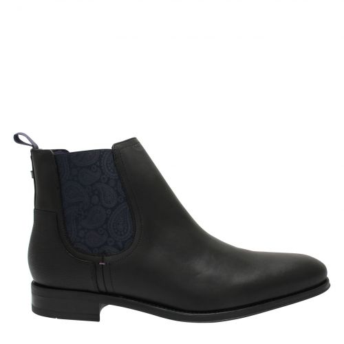 Mens Black Tradd Elastic Ankle Boots 78658 by Ted Baker from Hurleys