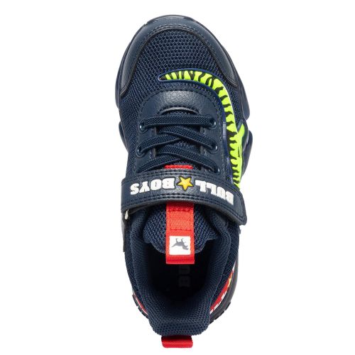 Boys Navy/Red T-Rex Lights Trainers 137814 by Bull Boys from Hurleys