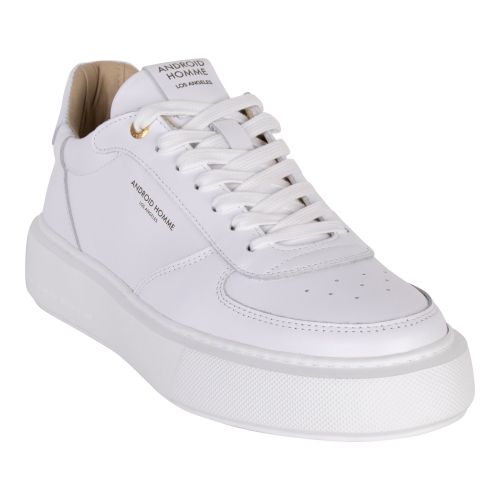 Android Homme Trainers Mens White Manhattan Leather Trainers