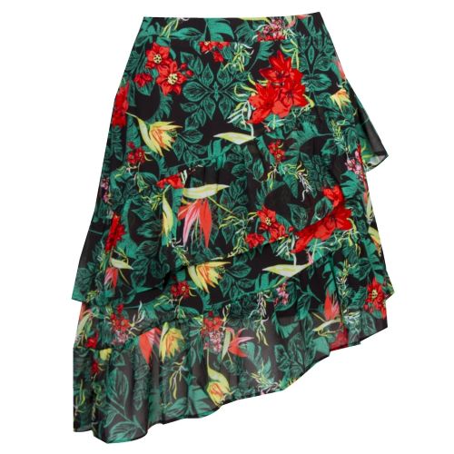 Womens Black/Green Vinema Amazonas Skirt 35855 by Vila from Hurleys