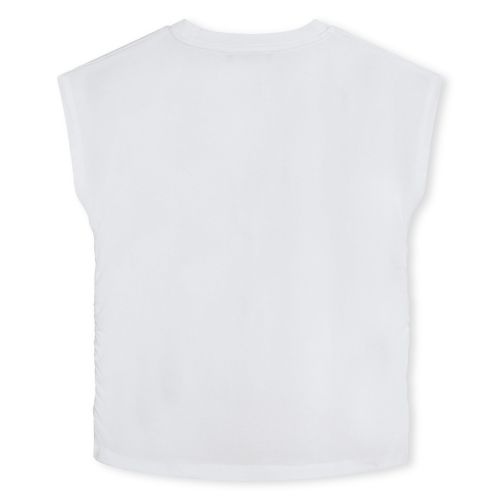 DKNY T Shirt Girls White Shiny Logo S/s T Shirt