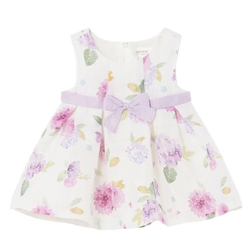 Mayoral Dress Girls Lullaby Floral Bow Dress