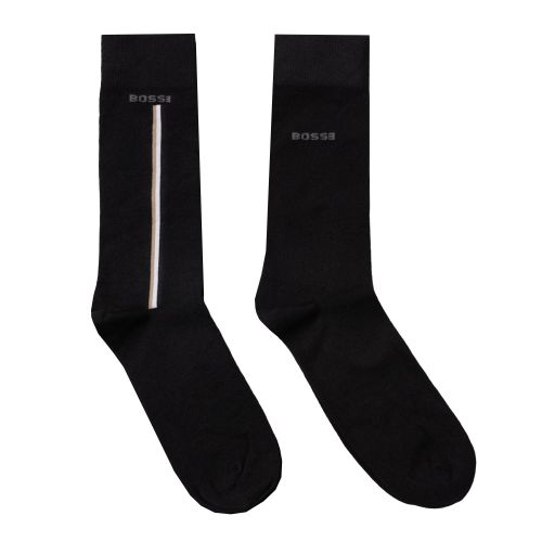Mens Black 2 Pack RS Iconic CC Socks 136732 by BOSS from Hurleys