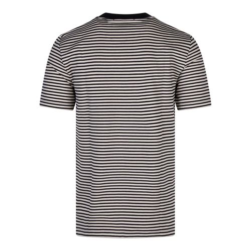Fred Perry T Shirt Mens Oatmeal/Black Fine Stripe Heavy S/s T Shirt
