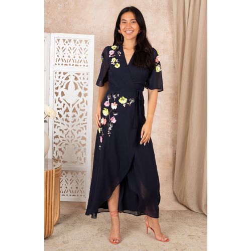 Womens Navy The Farrah Maxi Dress 136637 by Hope & Ivy from Hurleys