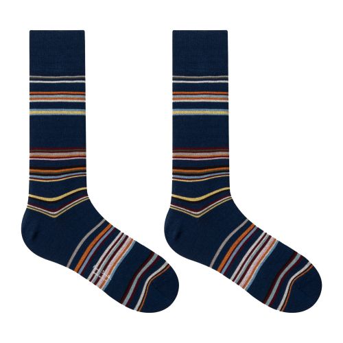 PS Paul Smith Socks Mens Navy Flavio Signature Stripe Socks