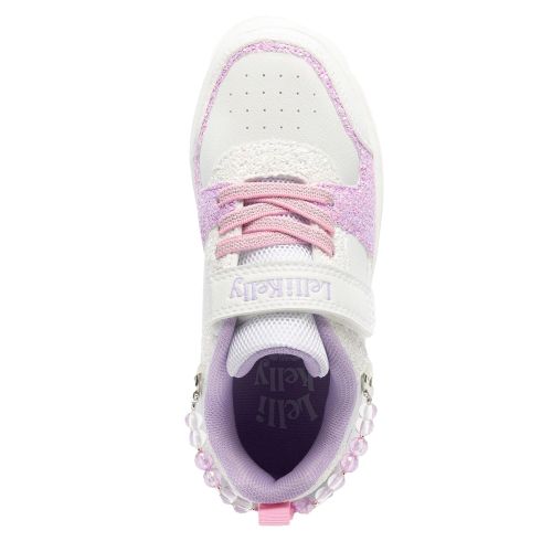 Girls White/Lilac Gioiello Bracelet Trainers 136830 by Lelli Kelly from Hurleys