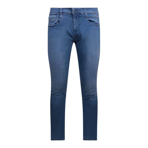 Mens Medium Blue Anbass Slim Fit Jeans 117748 by Replay from Hurleys
