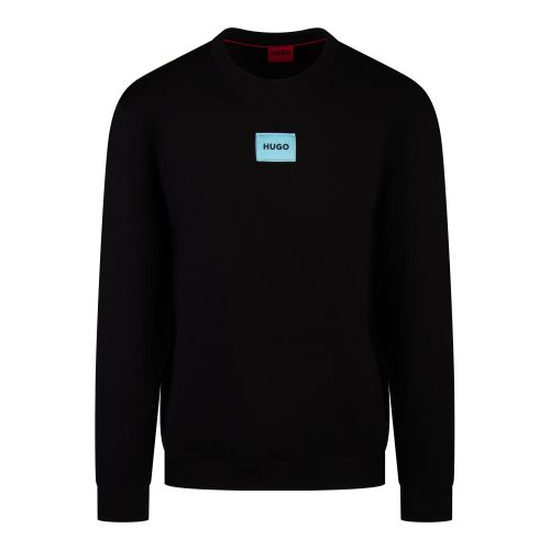 HUGO Sweatshirt Mens Black/Aqua Diragol212 Sweatshirt 