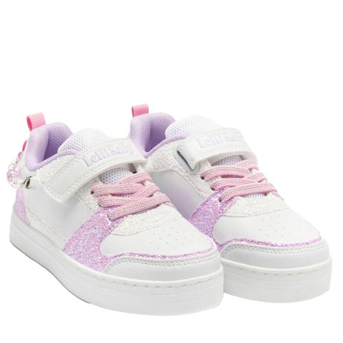 Girls White/Lilac Gioiello Bracelet Trainers 136832 by Lelli Kelly from Hurleys
