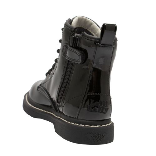 Lelli Kelly Boots Girls Black Patent Sofia Lace Up (26-39)