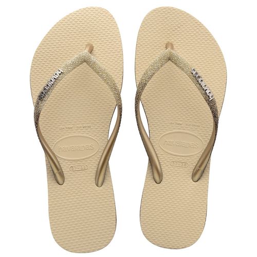 Havaianas Flip Flops Womens Sand Grey Slim Sparkle Flip Flops