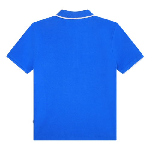 BOSS Polo Shirt Boys Blue Tipped Short Sleeve Polo Shirt