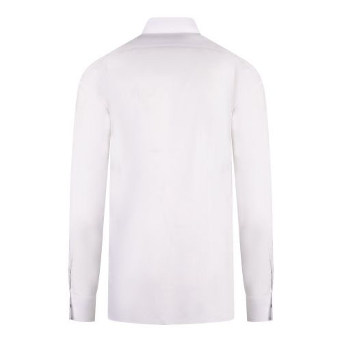 Karl Lagerfeld Shirt Mens White Modern Fit Popper L/s Shirt