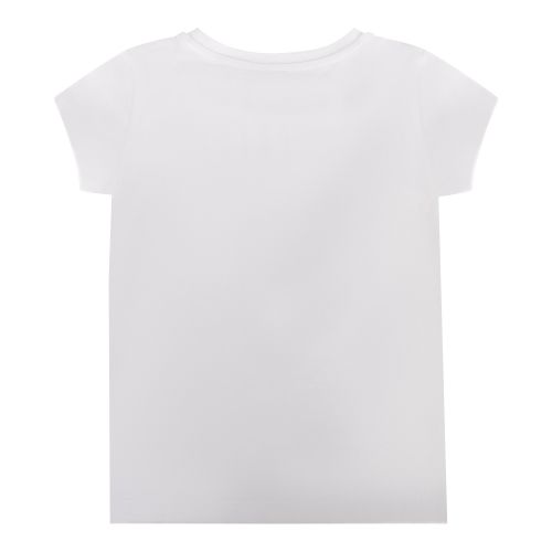 Moschino T Shirt Girls White Animal Logo S/s T