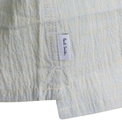 PS Paul Smith Shirt Mens Green Textured Casual Fit S/s Shirt