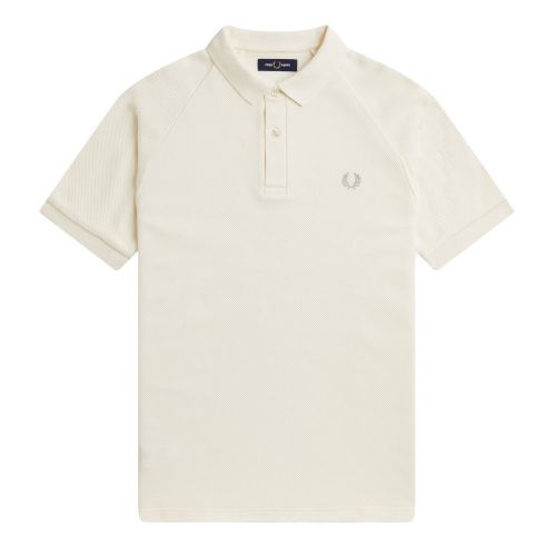 Mens Ecru Honeycomb S/s Polo 137468 by Fred Perry from Hurleys