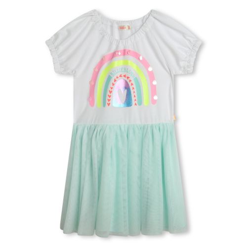 Girls White Rainbow Net Skirt Dress 134465 by Billieblush from Hurleys