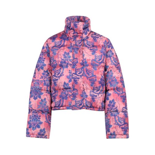 Womens Rose Tapestry Print Cropped Puffer Coat 112208 by Versace Jeans Couture from Hurleys