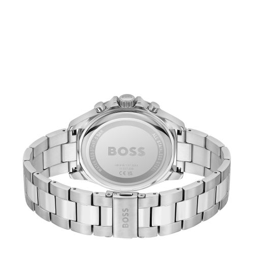 BOSS Watch Mens Silver/Blue/Red Troper Bracelet Watch