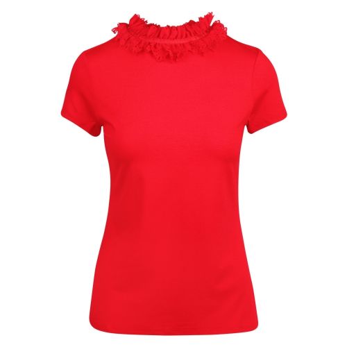 Womens Red Orwla Lace Panel S/s Top 54943 by Ted Baker from Hurleys