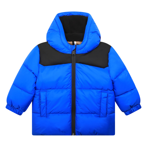 Toddler Blue Padded Hood Jacket 131861 by BOSS from Hurleys