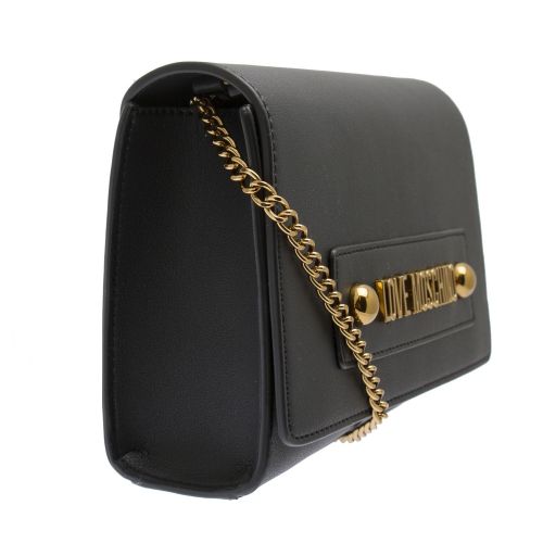 Womens Black Smooth Flat Crossbody Bag 53194 by Love Moschino from Hurleys