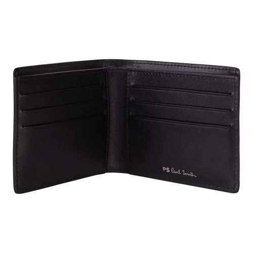 PS Paul Smith Wallet Mens Black Embossed Logo Billfold Wallet 